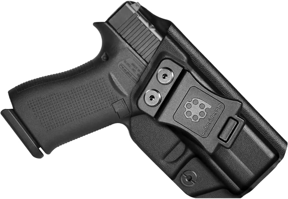 Amberide KYDEX Holsters for Glock 43 43X & 43X MOS Adjustable Cant Inside & Outside Waistband Concealed Carry Options IWB & OWB for Ultimate Comfort & Stability