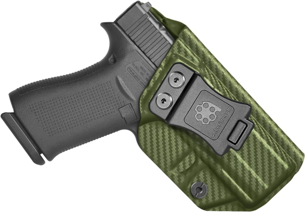 Amberide KYDEX Holsters for Glock 4343X & 43X MOS Adjustable Cant Inside & Outside Waistband Concealed Carry Options IWB & OWB for Ultimate Comfort & Stability
