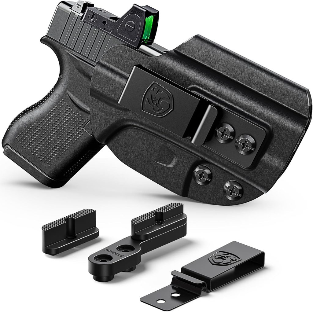 IWB Holster Compatible with Glock 43, 43X, 43X MOS - Concealed Carry Holster with Concealment Claw Ideal for Appendix Inside Waistband