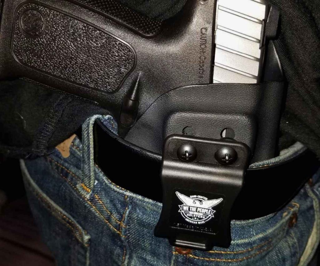 We The People’s Glock 43/43X IWB holster is a thin Kydex rig with adjustable retention, ride, cant, and a sweat guard.