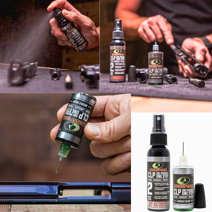 Mossy Oak gun cleaning spray with gun oil